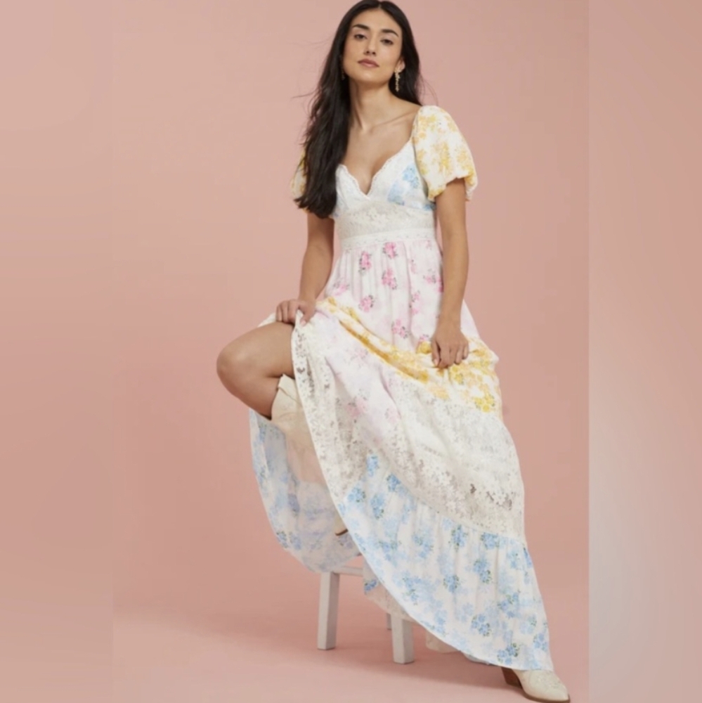 NWT Altar'd State Darcy Patchwork Maxi Dress (L)